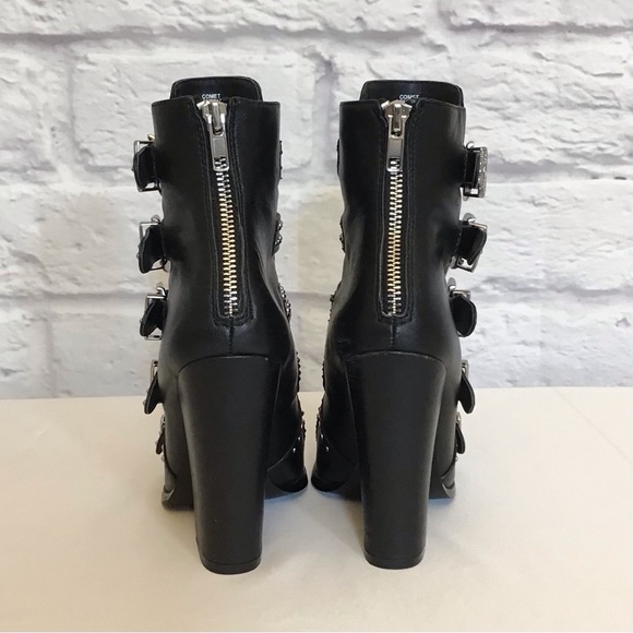 Steve Madden 6 Comet Ankle Boots Women’s Western Strappy Studded Chunky Heels - Picture 5 of 12